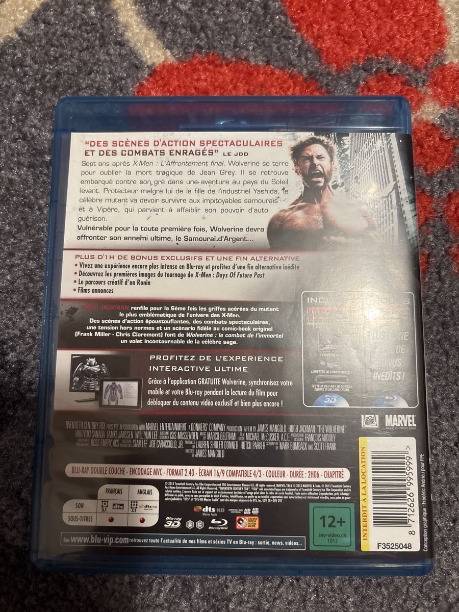 Tutti i DVDs: Blu-Ray Wolverine : Le Combat de l'Immortel - Comme neuf! – Usato da Les Bois venduto da warner10504 1