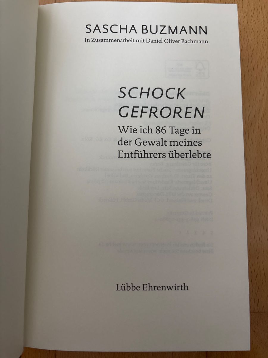 Libri: Sascha Buzmann - Schockgefroren – Usato da Zunzgen venduto da Ebnet12