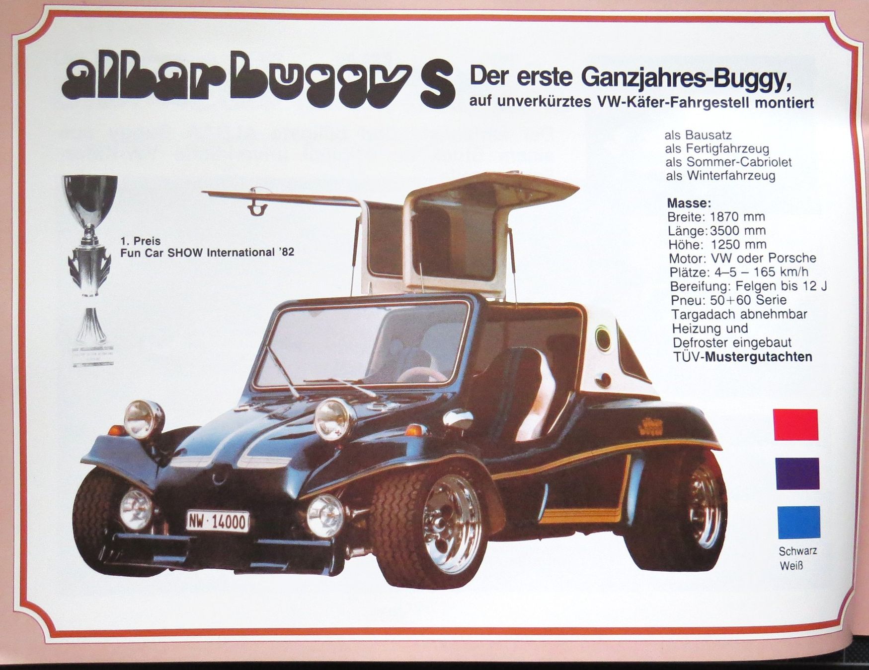 VW Dokumente: Albar Buggy Katalog von 1983 – Gebraucht aus Ettingen von campione_1 1