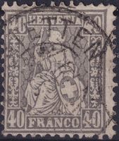 Nr.42 (Sitzende Helvetia) von ALTSTETTEN (ZH), Kat: 220.-