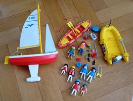 Lot Playmobil : voilier 3138, kayak, bateau pneumatique, etc