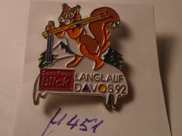 1 Blick Langlauf Davos 1992 Pin Eichhörnchen (U451)