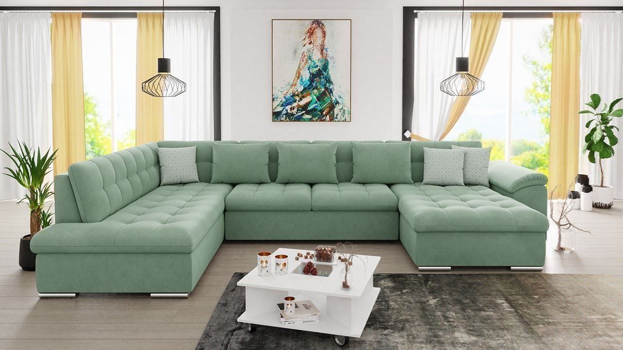 Sofas: Wohnlandschaft Rechts Sofa mit Bettkasten + Schlaffunktion – Neu und originalverpackt aus Wallenwil von toesstal-vertrieb 4