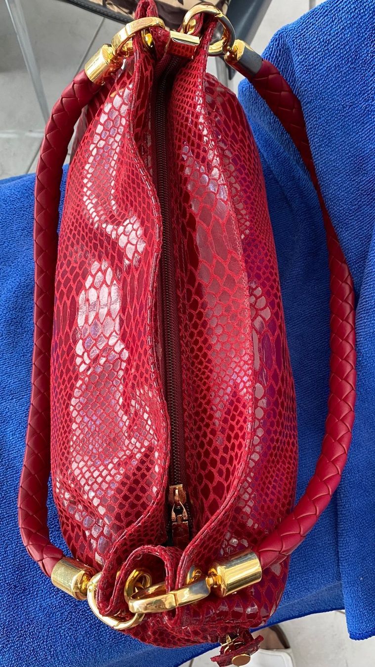 Borse da donna: Lederhandtasche in Reptiloptik – Nuovo (secondo la descrizione) da Wettingen venduto da taloo 1