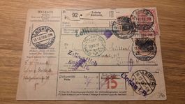 1919 Paketkarte Deutsches Reich 