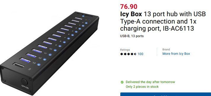 Hub & Switch: Icy Box 13 port hub USB – Usato da Collonges venduto da arashee 4