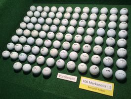 100 Golfbälle Markenmix (sehr schön)
