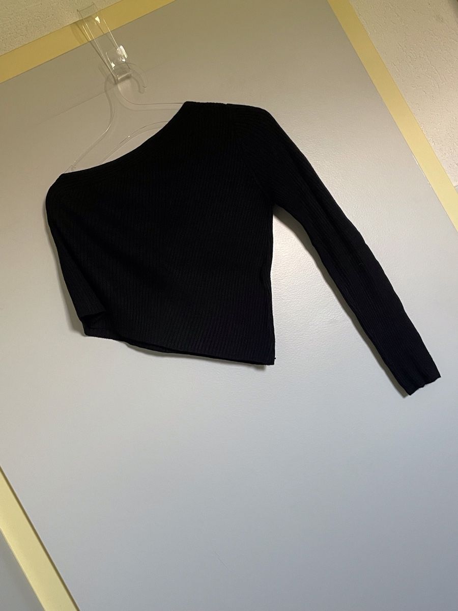 Zara Tops: Pull asymétrique noir côtelé - Taille S - Neuf – Neu und originalverpackt aus Vuadens von Nina11 1