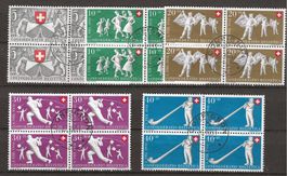 1951 : Pro Patria Serie im Viererblock - Confignon