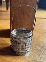 6 Glasuntersetzer versilbert