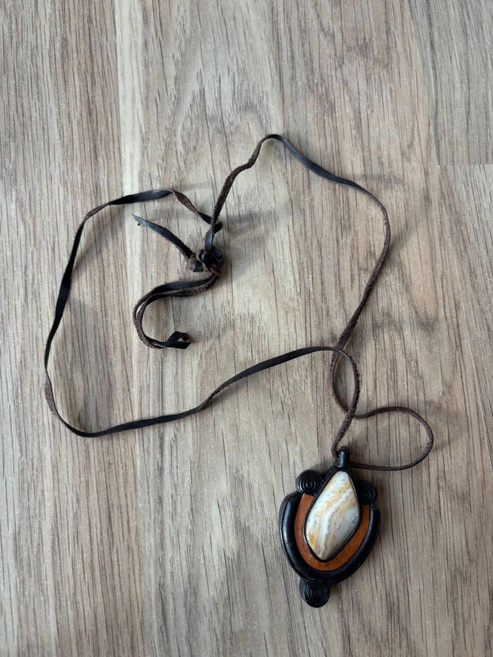 Ketten: handmade, agate stone and leather – Neu (gemäss Beschreibung) aus St-George von elena27 2