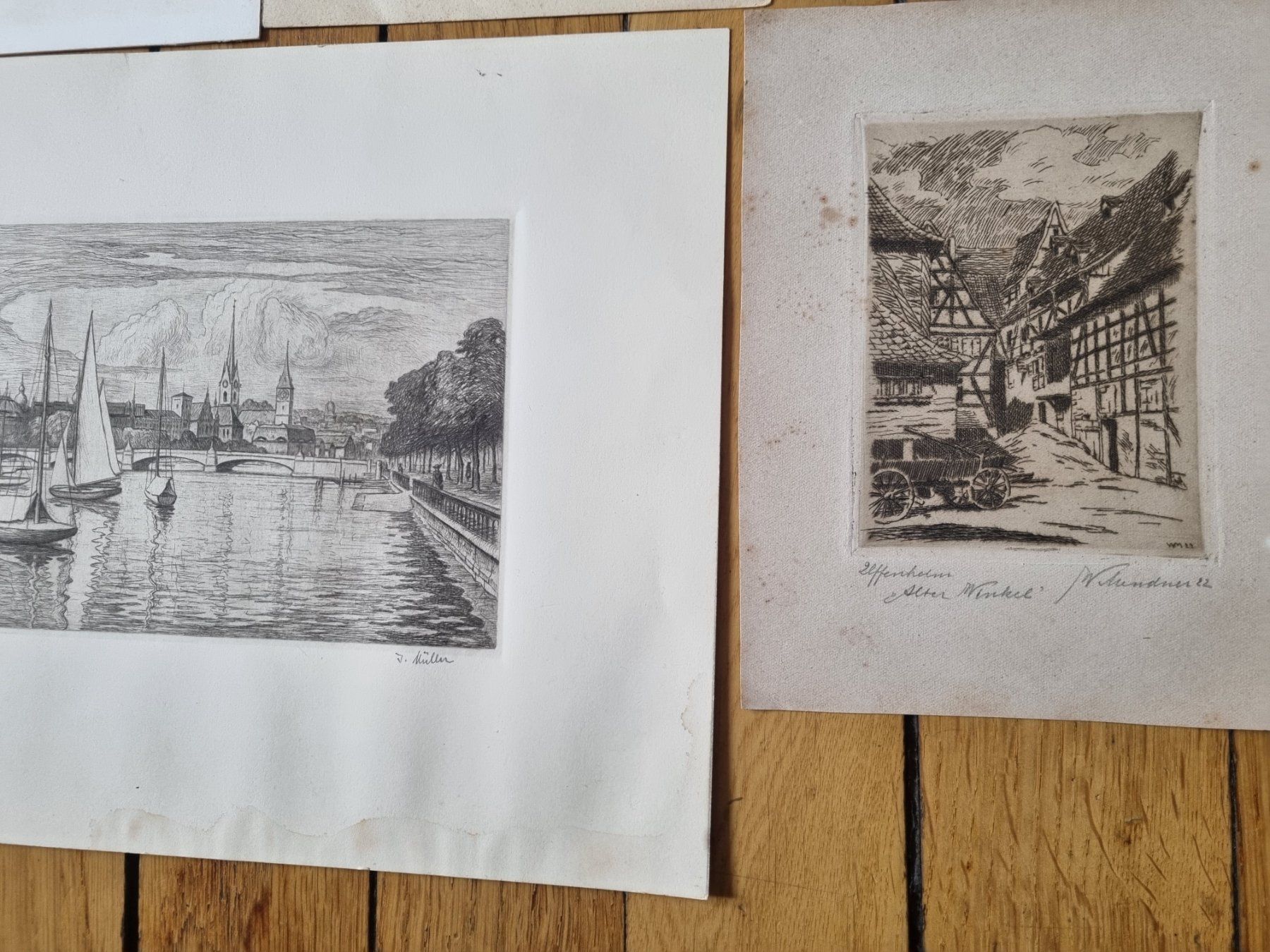 Xilografie: Verschiedene Bilder Handsigniert – Usato da Schaffhausen venduto da Leveron13 5