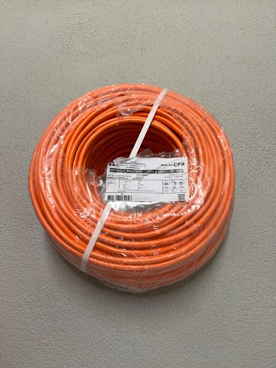 Kabel EPR-PUR 3×1.5mm2 LNPE orange 100 Meter