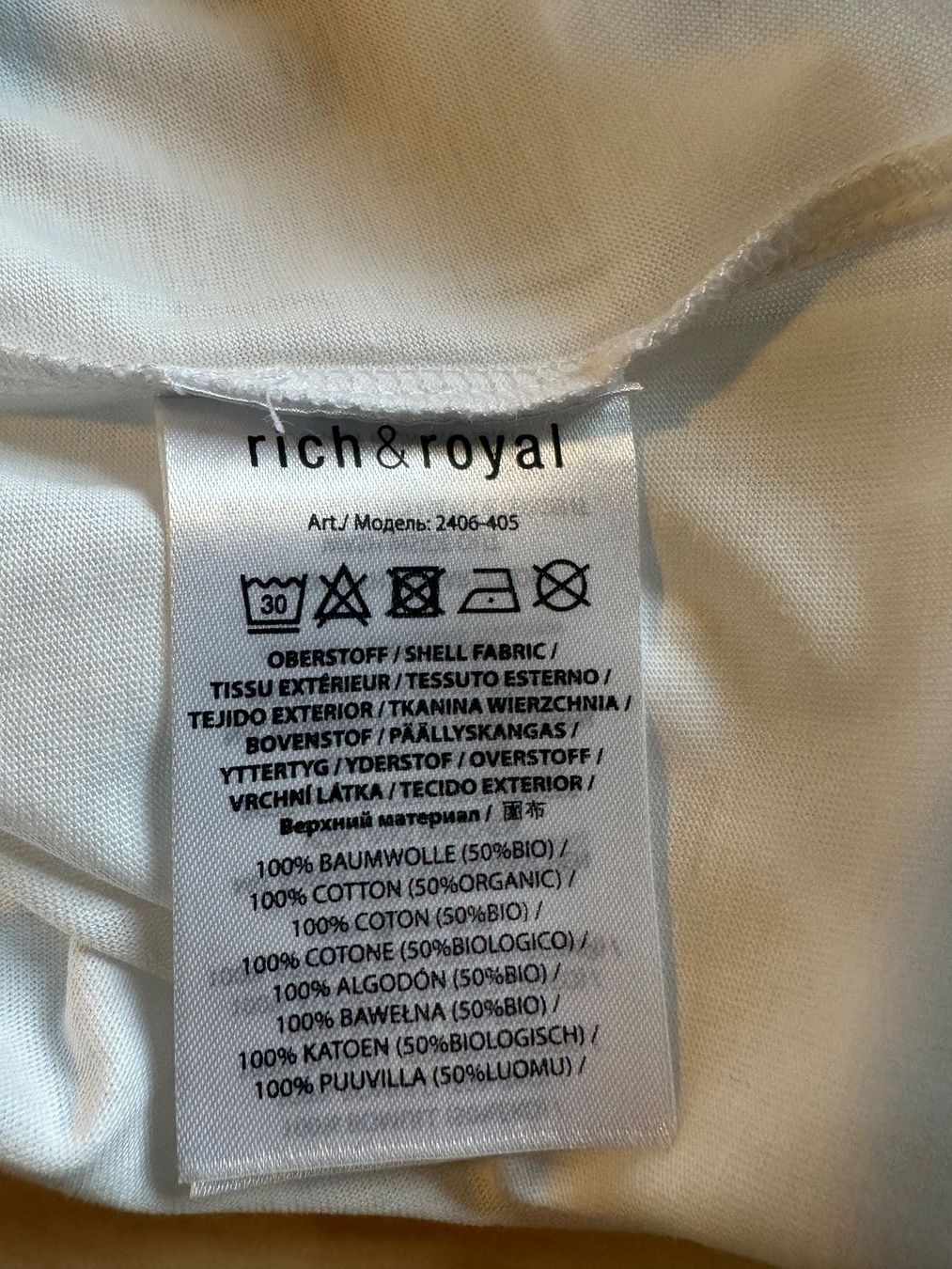 Rich & Royal T-shirt: Rich & Royal T-Shirt weiss medium – Nuovo (secondo la descrizione) da Luzern venduto da gwand 3