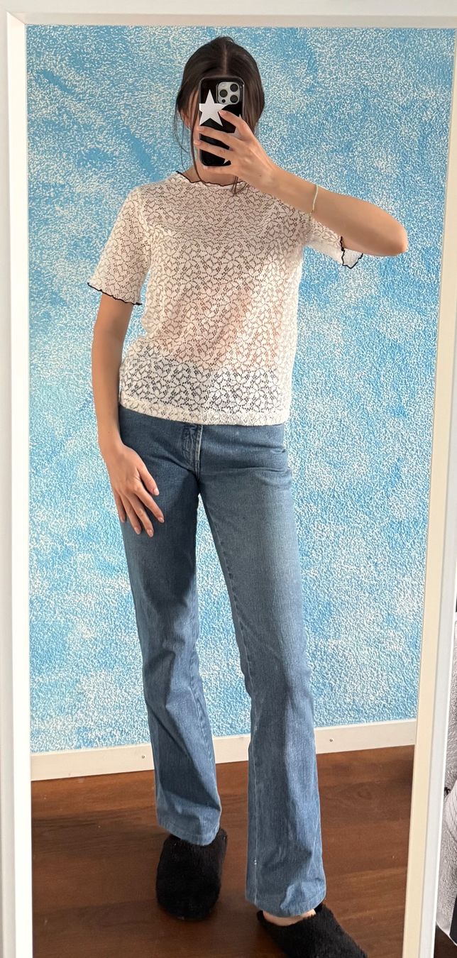 Zara Top: Zara Trafaluc Spitzen Top weiss – Usato da Altendorf venduto da Jeshy15