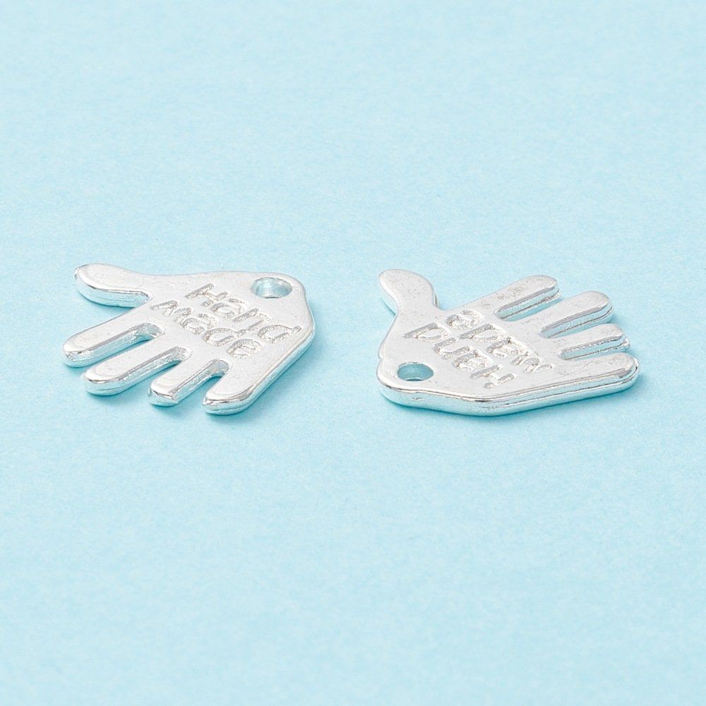 Ciondoli: 5 Anhänger Hand made versilbert 12.5x13mm – Nuovo (secondo la descrizione) da Alpnachstad venduto da perlengaby 1