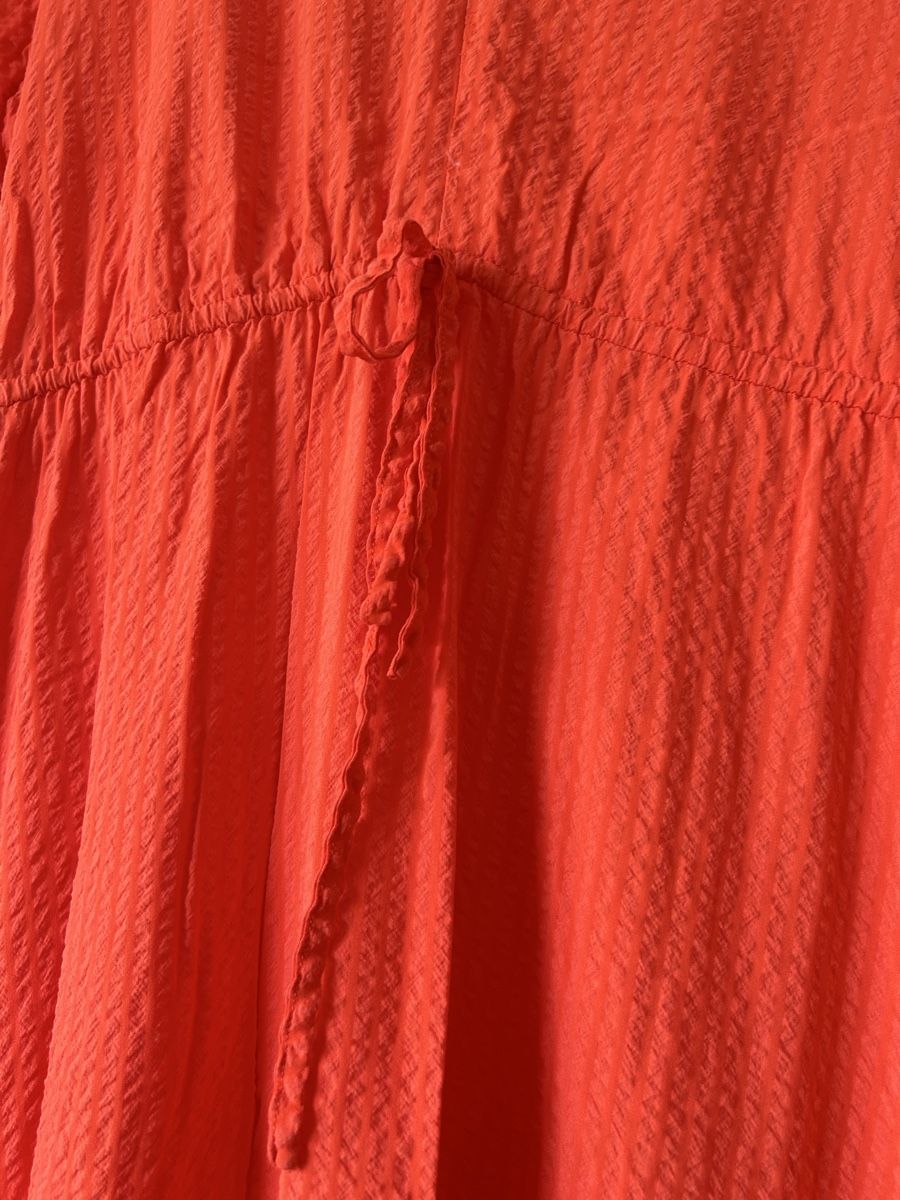 Mango Robes: Kleid orange Grösse XS kurzarm V-Ausschnitt – D'occasion à Root par pem_xnw7 2