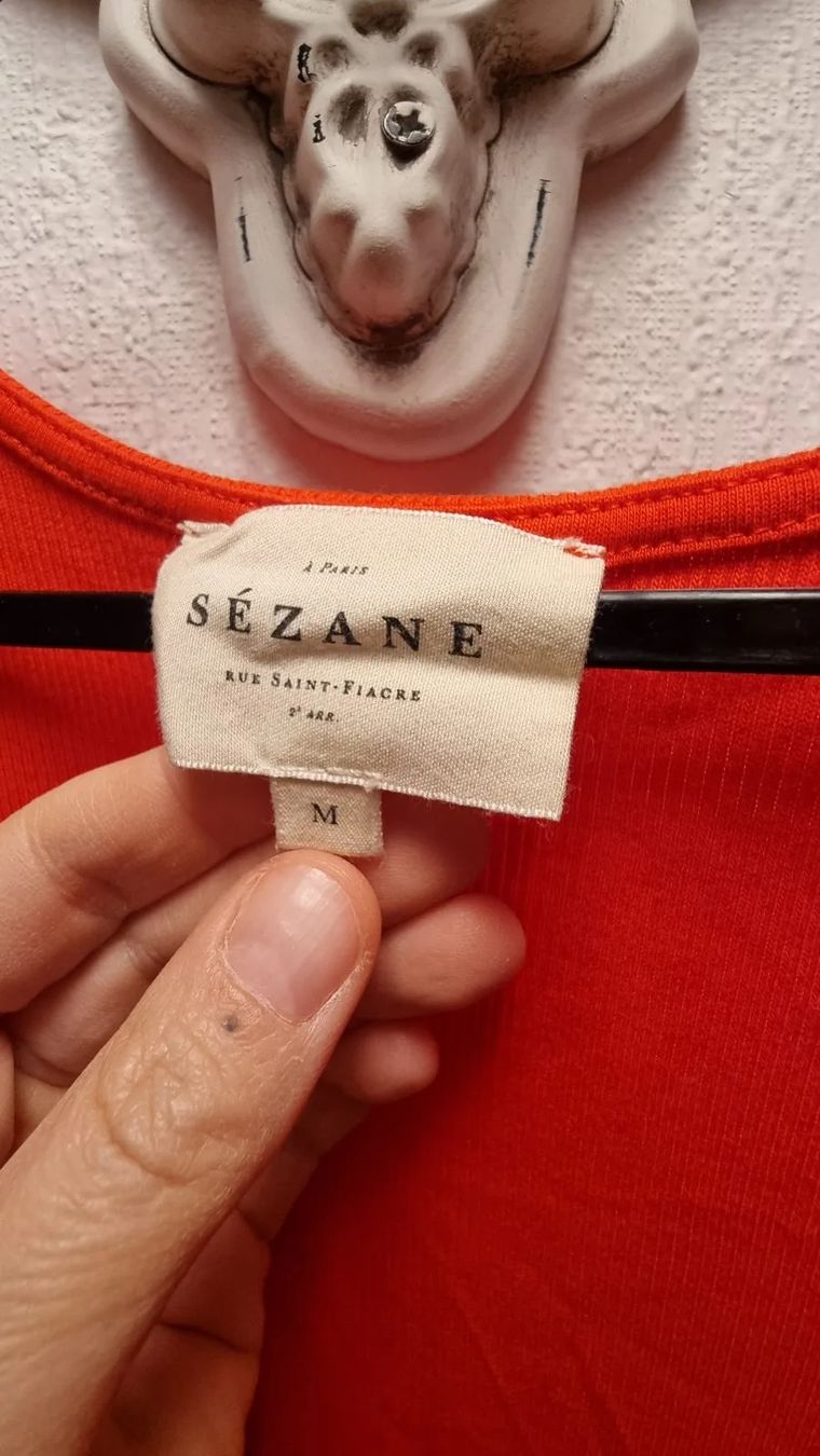 Kleider: Robe longue Sezane orange – Gebraucht aus Vevey von fer3ica 5