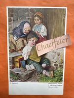 Alte Postkarte "Der gescheite Hansel" H. Kaulbach Kinder Gen
