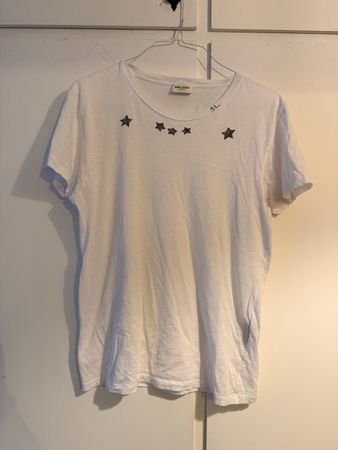 Maglietta Saint Laurent bianca stelle taglia S 👕✨