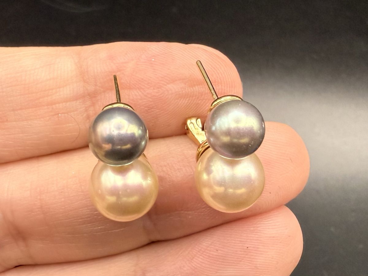 Orecchini pendenti & Orecchini a lobo: Elegante Ohrringe mit Perlen, Vintage – Usato da Lamone venduto da LaCantinaMagica 4