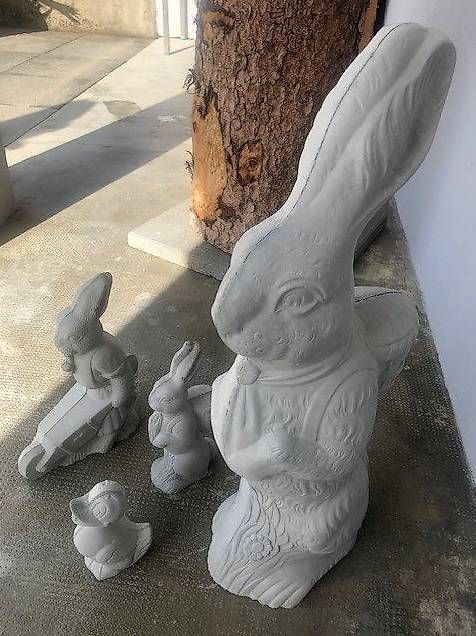 Figurines: Hasen und Ente aus Beton – Neuf (Voir description) à Altbüron par zet_pnw5