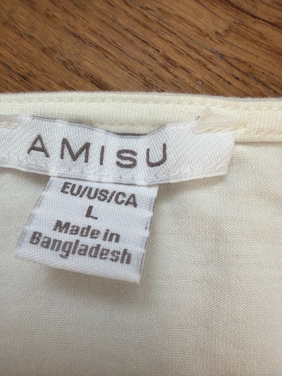 T-shirt: Weisses Langarmshirt gr. L – Usato da Bern venduto da Lili1007 1