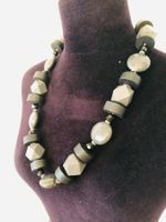 Statement-Kette mit grossen Elementen, top Zustand, Herbs...