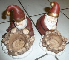 2 Kerzenständer Weihnachtsmäner