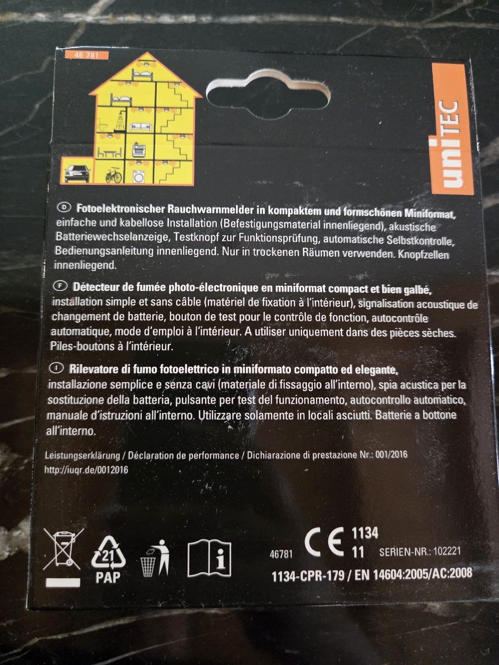 Alarmanlagen: Rauchmelder Mini Unitec, neuwertig – Neu und originalverpackt aus Brittnau von Seli.S. 2
