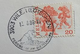 Werbestempel 13.8.80 (Wiler) auf Beleg