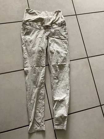 H&M Mama Umstandshose beige Gr. 38 Frühling
