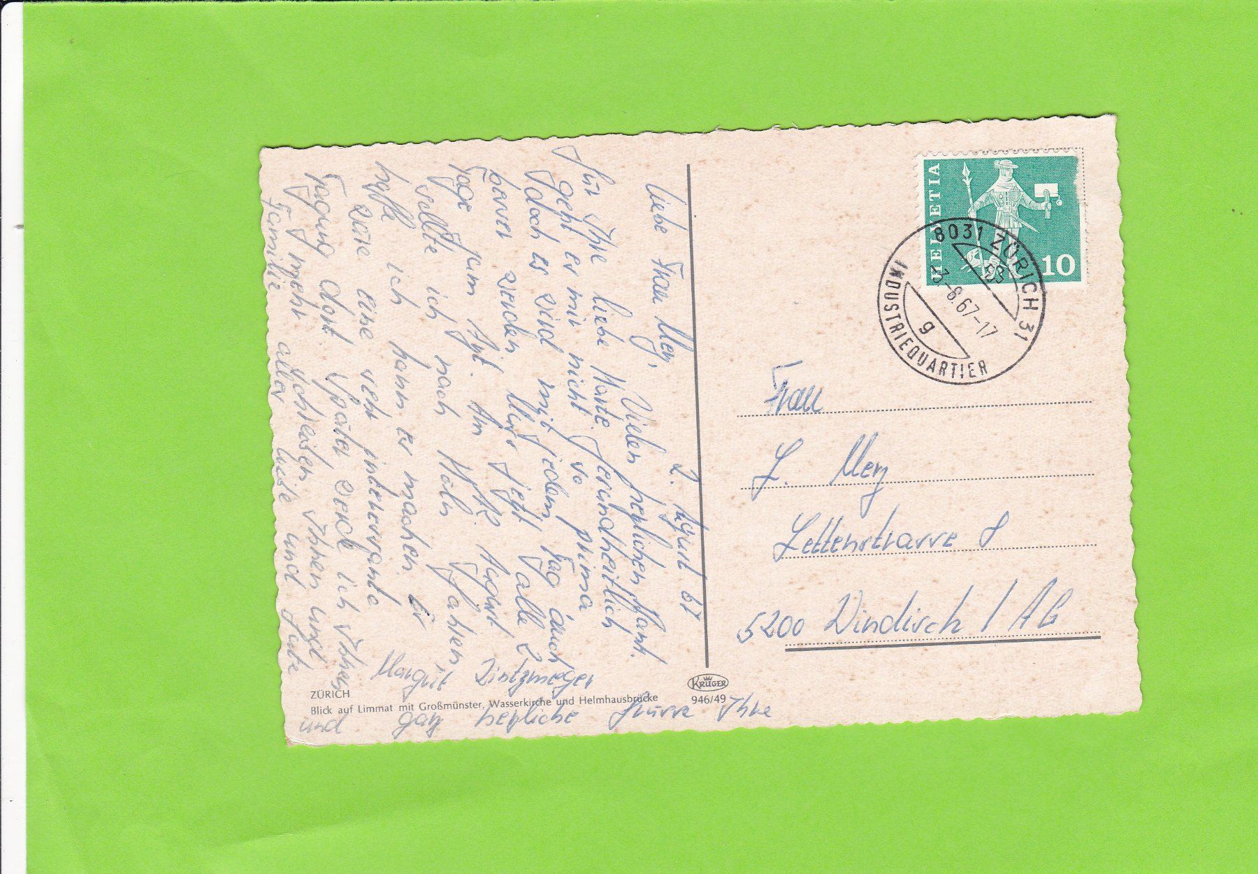 Cartes postales: Zürich--1967 – D'occasion à St. Peterzell par neckertal 1