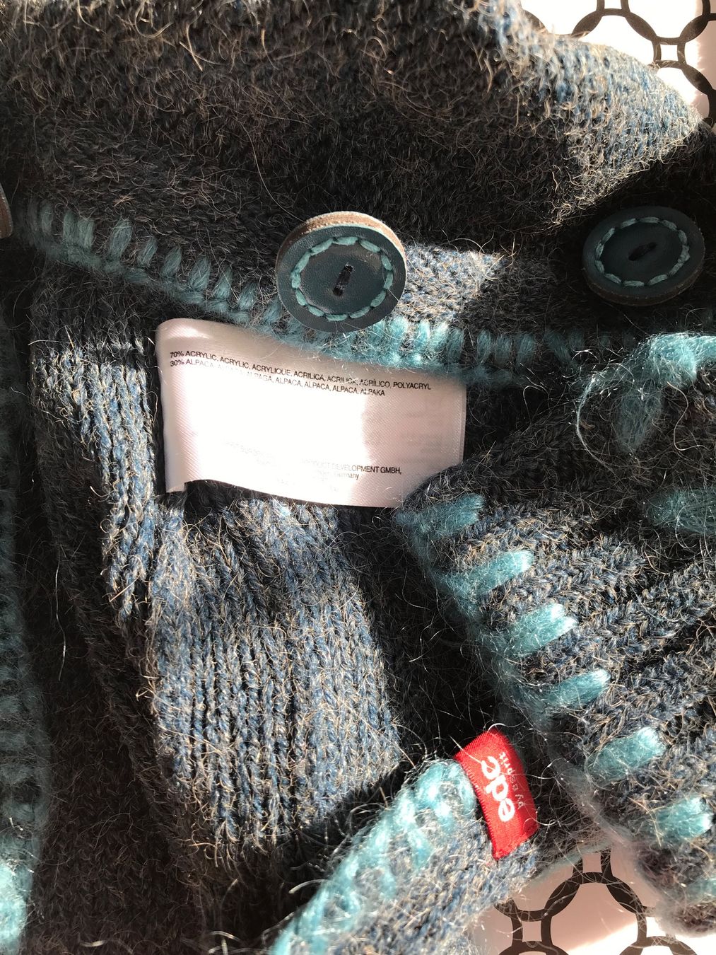 Esprit Jacken: Esprit EDC Strickjacke mit Glitzer, petrol – Gebraucht aus Niederteufen von mix18 3