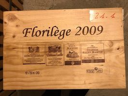 Caisse bois vins Bordeaux 2009 assortiment 12 bouteilles