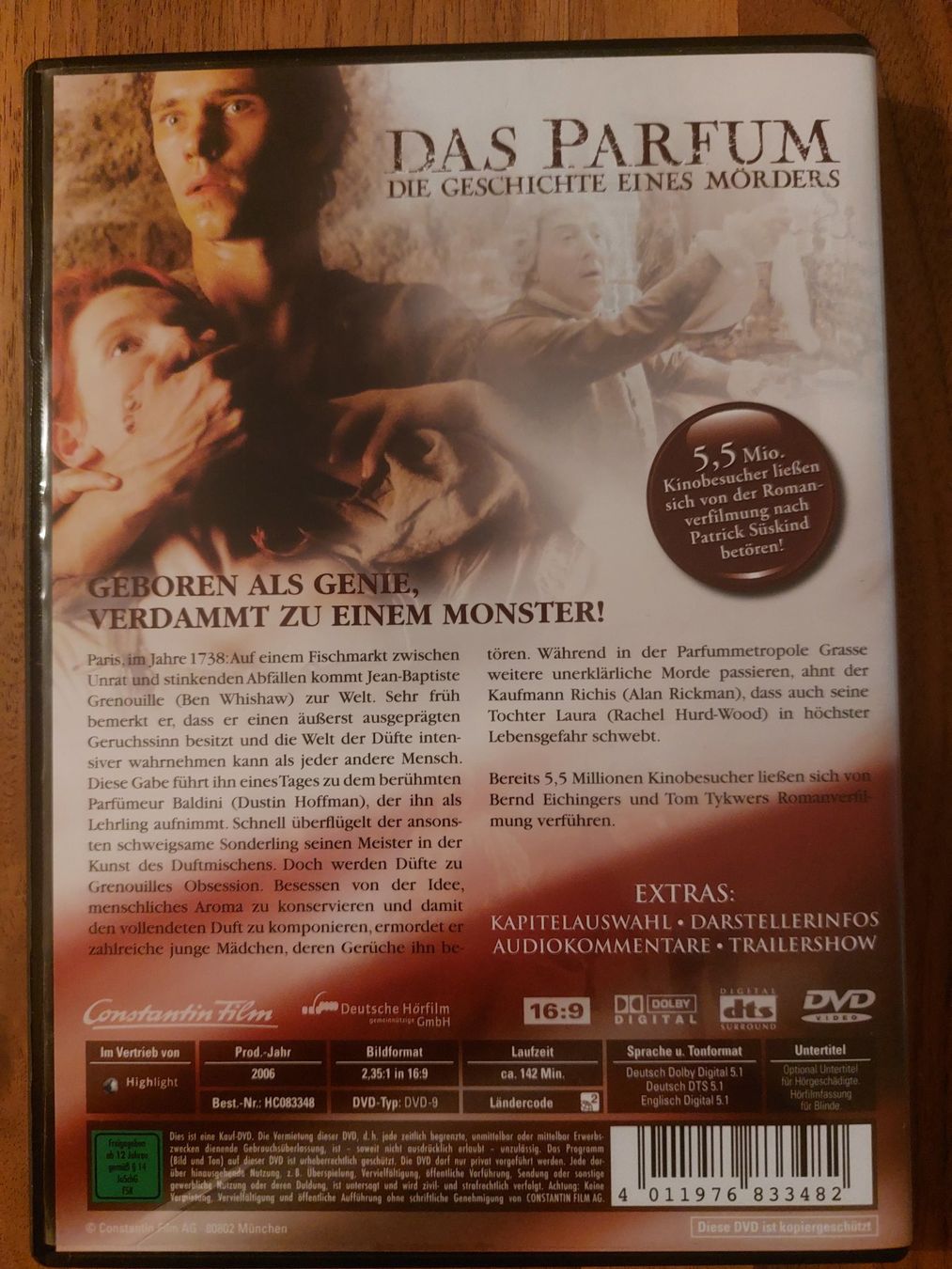 Alle DVDs: DVD - Das Parfum – Gebraucht aus Rheinfelden von FilmAuktion 1
