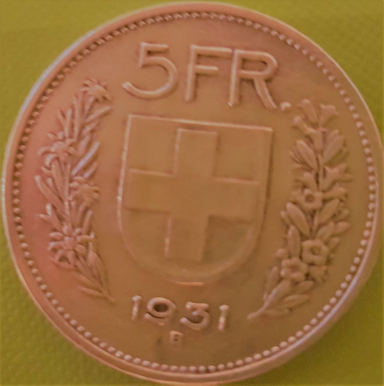 Tutti le monete: 5 Franken Siber 1931 – Usato da Nyon venduto da freetoys08