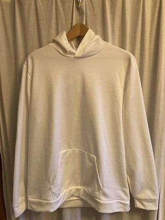 Hoody weiss mit Kapuze Gr 170