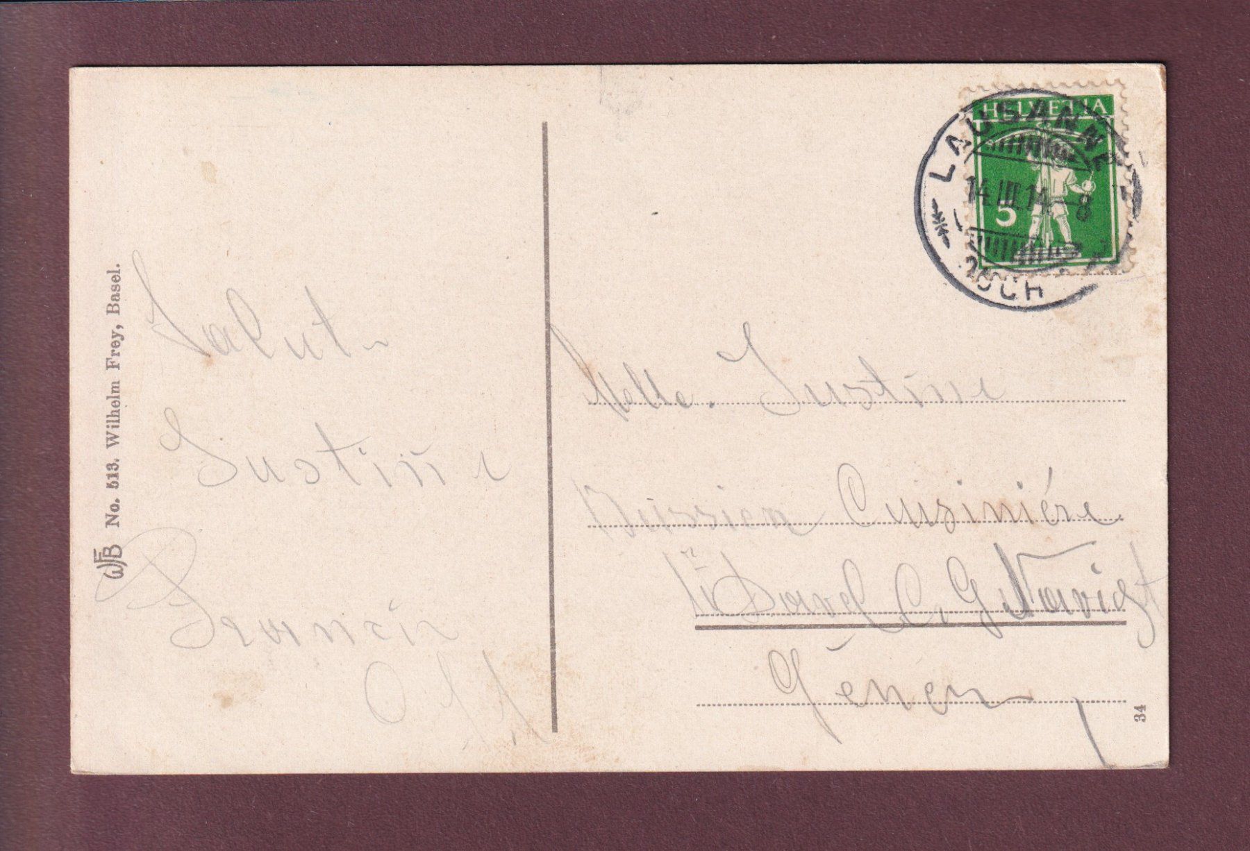 Cartoline postali: RÜTLI - Mythen - 1914 – Usato da Pully venduto da nicecards 1