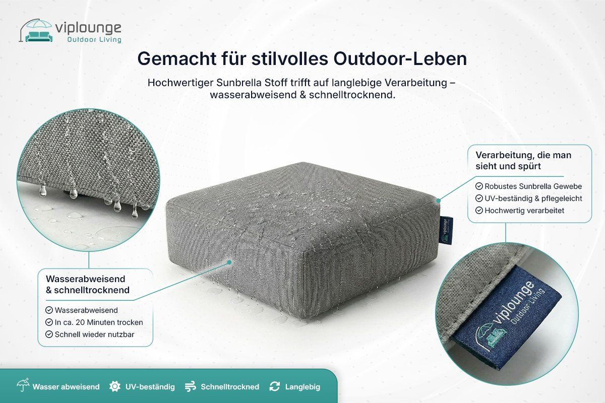 Viplounge Sofas: Gartensofa Sunbrella Stoff wetterfest – Neu und originalverpackt aus Uznach von viplounge 9