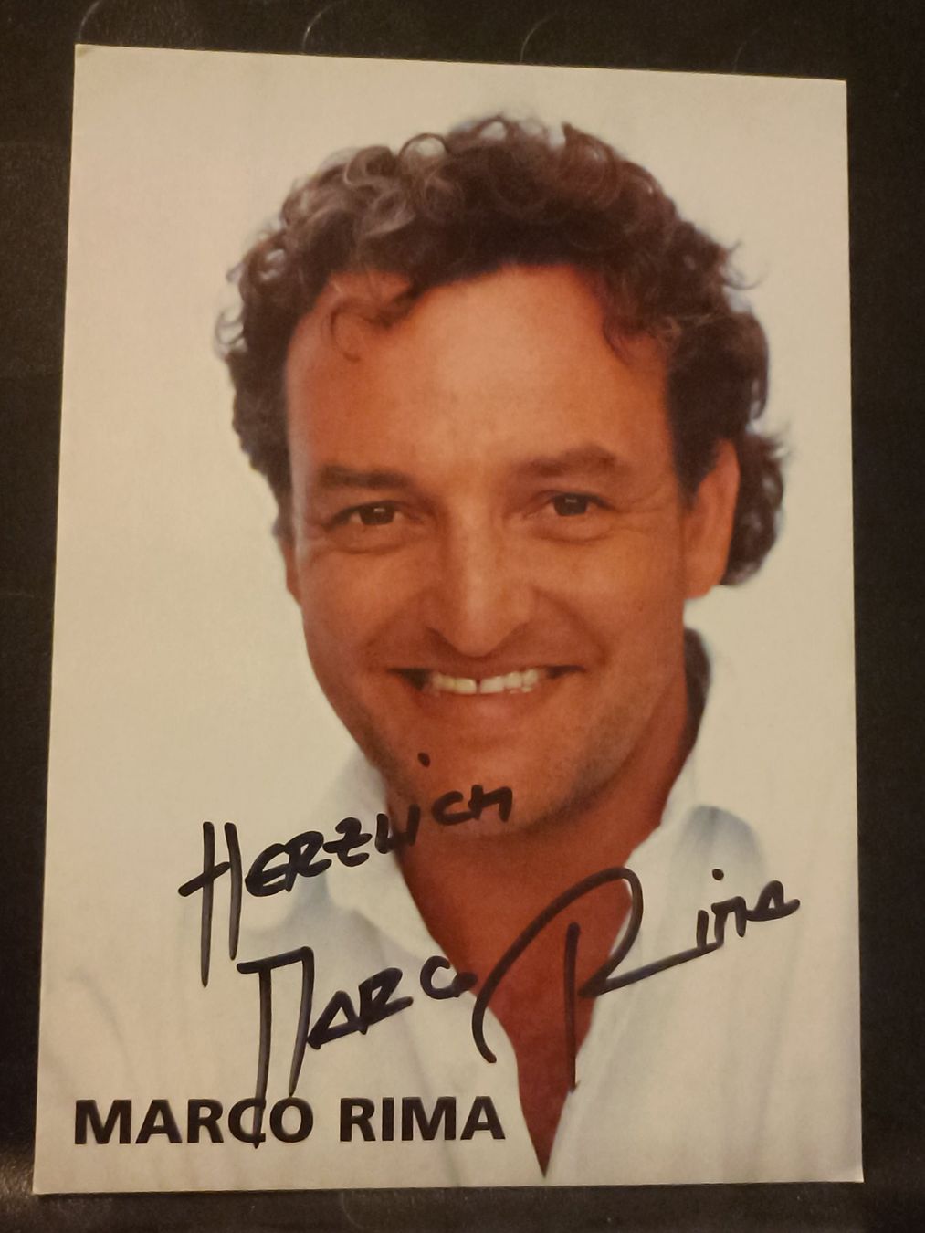 Autogramme: Marco Rima - handsignierte Autogrammkarte – Gebraucht aus Menziken von Artographs