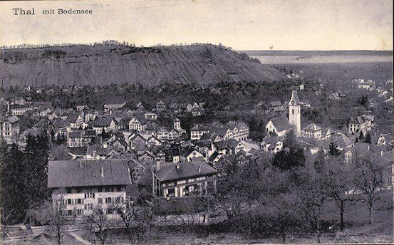 Cartoline postali: Thal SG Flugaufnahme  , 1911 – Usato da Solothurn venduto da Bepposol