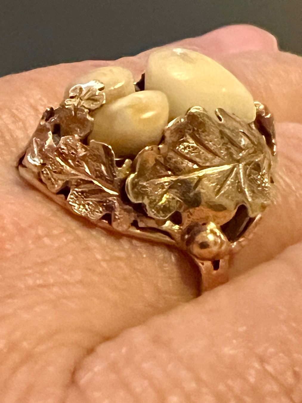 Anelli: Gold-Ring 14K mit Grandeln – Usato da Chur venduto da Penting1935