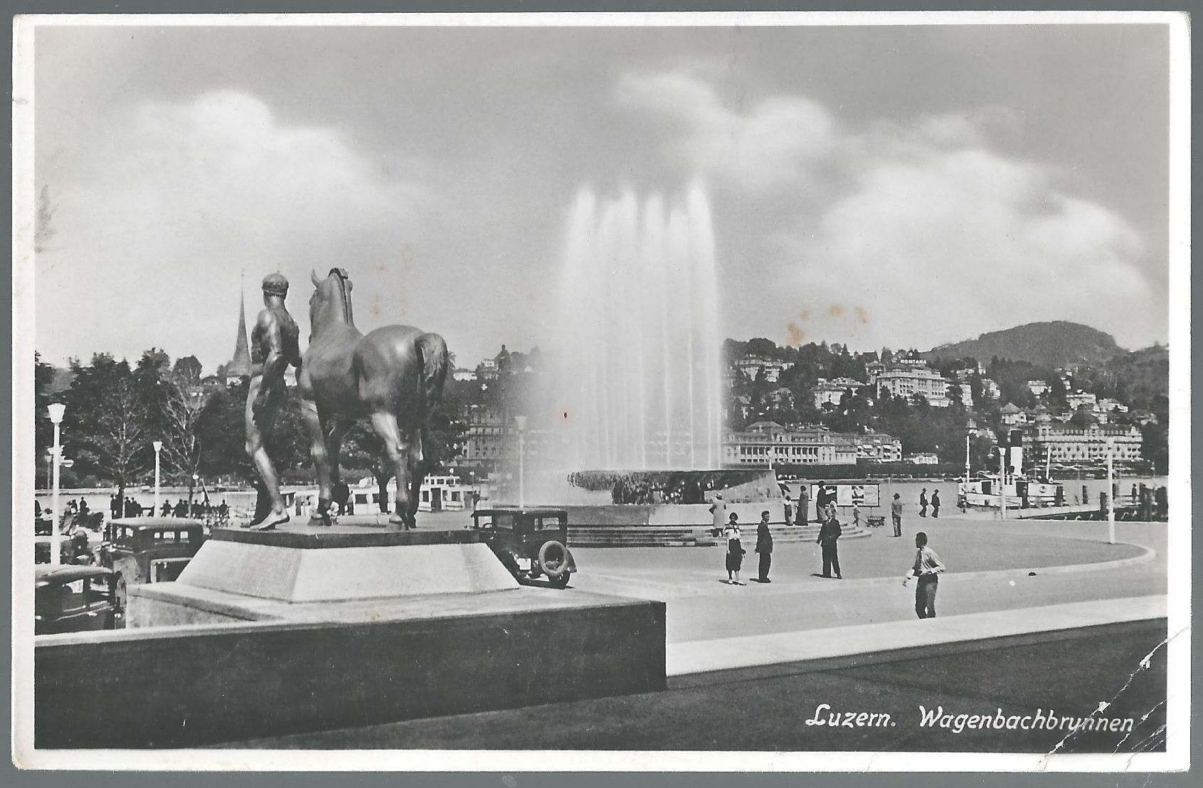 Cartoline postali: Luzern - Lucerne - Wagembachbrunnen – Usato da Montenol venduto da Vernier2