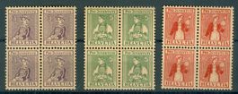 1917 Schweiz Pro Juventute Viererblocks