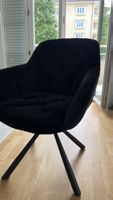 Sessel schwarz drehbar Metallfuss