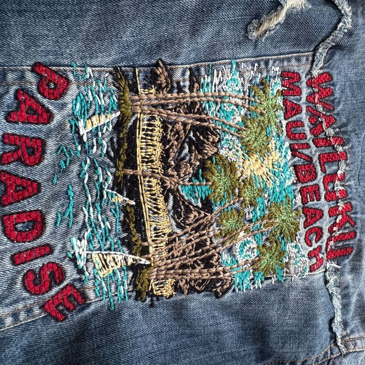 Desigual Giacche: Blanco Jeans embroidered retro women’s denim jacket Levis – Usato da Rheinfelden venduto da sourced_limited 8