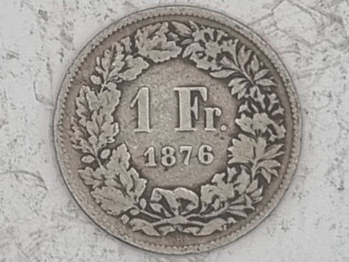 Alle Münzen: 1 FR 1876 – Gebraucht aus Bure von chap981