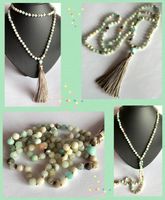 REDUZIERT 78CM KETTE STEINKETTE EDELSTEINKETTE AMAZONIT