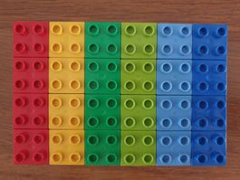 Lego Duplo (50) 24 Bausteine 2x2 Noppen